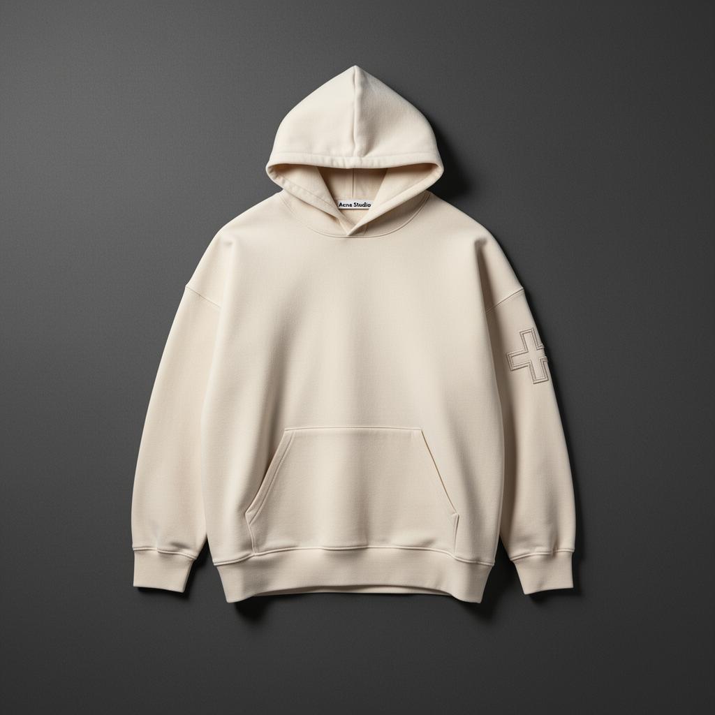 Bone Cross-Sleeve Hoodie
